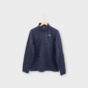 Patagonia Men's Better Sweater 1/4 Zip Size Medium Blue Long Sleeves Pullover